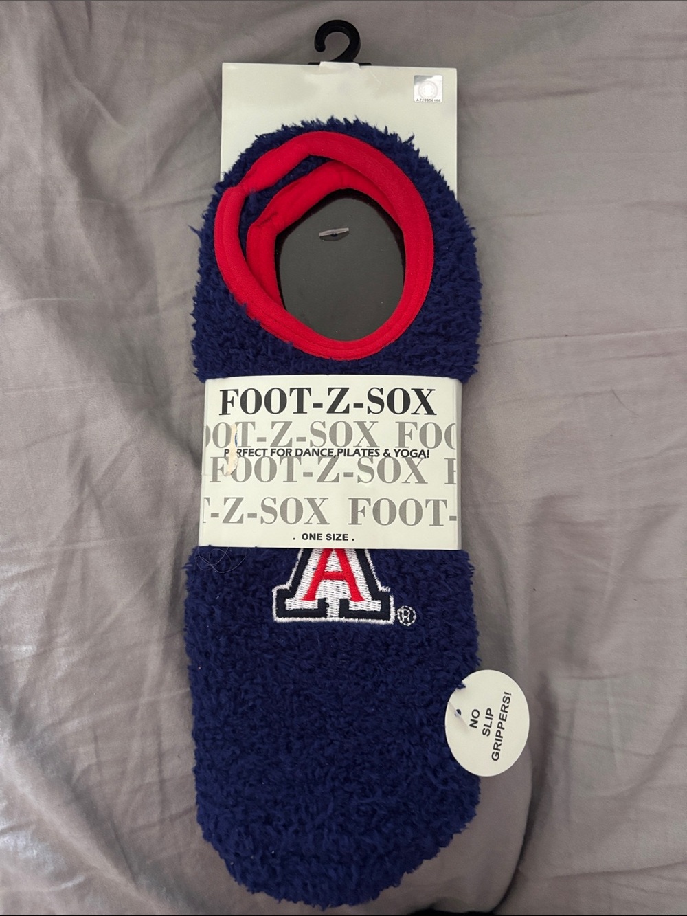 University of Arizona Navy & Red Foot-Z-Sox No-Slip Gripper Socks